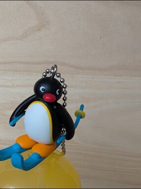 Pingu On Ski Keychain / Charm new without tag Pingu keychain skiiing